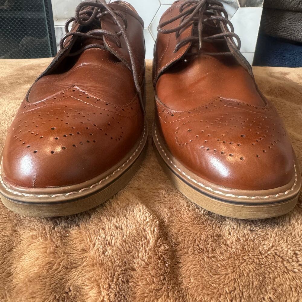 Arkbird Men’s Brown Lace Up Oxford Dress Shoes Size 12 Classic‎ Staple Preppy - Picture 3 of 9